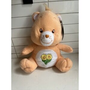 NWT Vintage Care Bears  Friend Bear 10" Orange Y2K Flowers NOS 2003